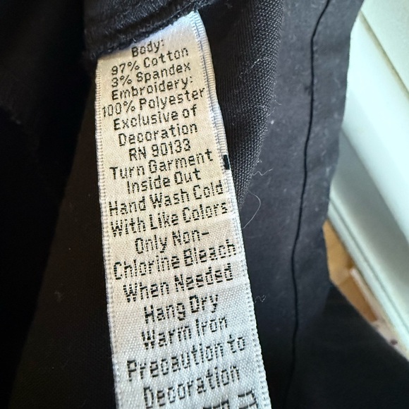 Quacker Factory XL Dragonfly Embroidered Jacket Black Zip Front Cotton Stretch - Picture 13 of 14